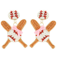 GAMEDAY BASEBALL THEME POST EARRINGS
